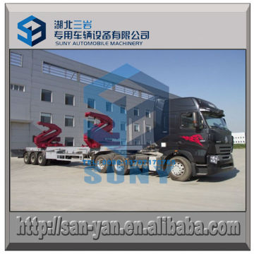 Side Load Container Trailer, 3 axle self loading container semi trailer