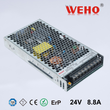 WEHO LRS-200-24 30mm ultra thin 85-264v ac dc 24v 200w switching power supply