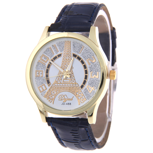 Rhinestone Eiffel reloj de cuarzo