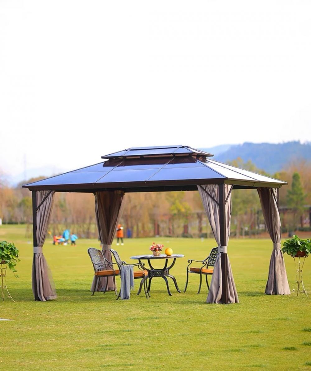 Outdoor Polycarbonate Double Roof Canopy