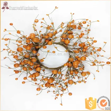 2015 New arrival pip berry candle ring, wreath ring, fall candle ring for home decorations