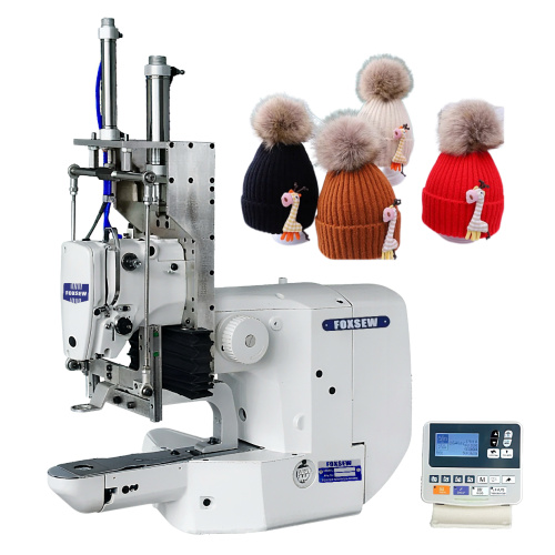 Pom-Pom Memasang Mesin Jahit Bartacking untuk Topi Beanie