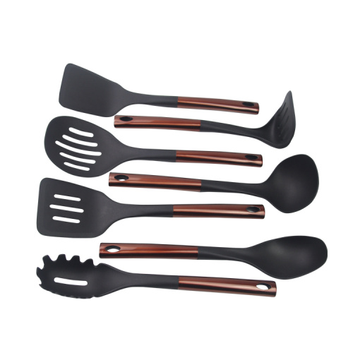 Set di utensili da cucina in nylon 7 pezzi con manico in pp