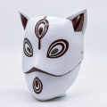 Máscara de cosplay facial branca Kitsune Fox japonesa