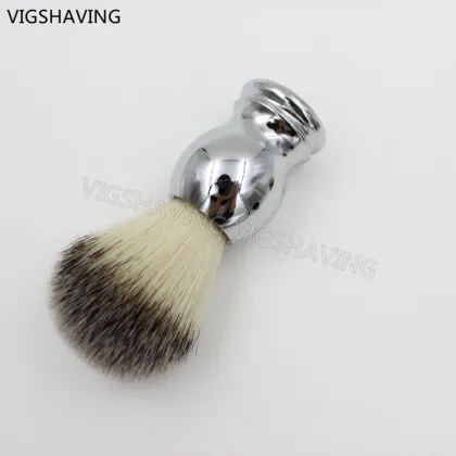synthetic bristle metal handle beaver shave brush