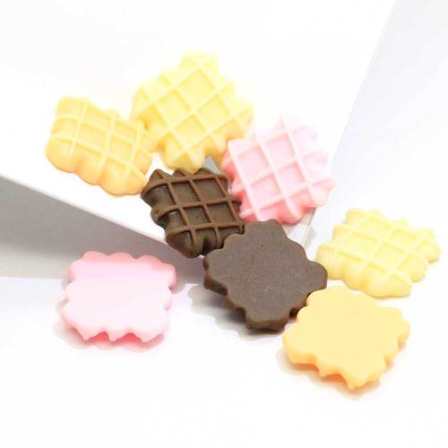 Mixed color Cookie Biscuits Shaped Flat Back Beads For Handmade Craft Decoration Kitchen Fridge Ornaments