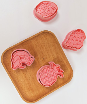 3D Plastic Bake Ramadan Biscuit Cookie Cutters & Molds - DIY Cartoon Fruit Biscuit Mould