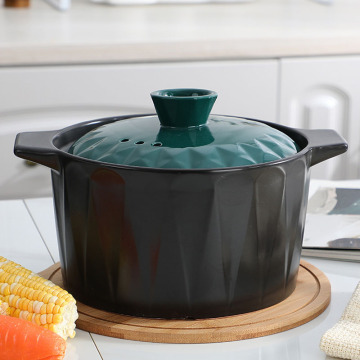 Wholesale Ceramic Soup Pot with Handle for Kitchen