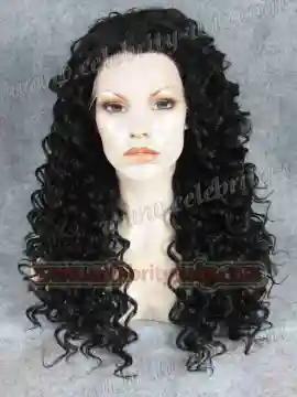 Black Bounce Curl Rihanna Synthetic Lace Front Wig