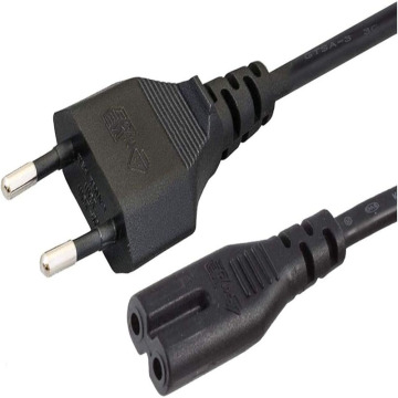 EU 2Pin to IEC320 C7 Power Cable Extension Lead for Laptops