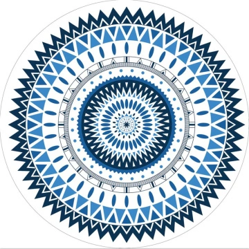 Kess InHouse Dawid ROC The Palace Walls III White Abstract Round Beach Towel Blanket 