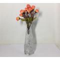 embossed small clear glass flower vases in bulk