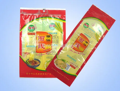 Plastic Food Packaging Bags With Three Side Seal For Instant Foods And Condiment