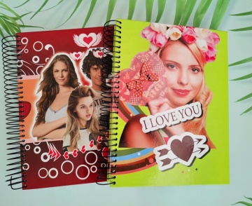 Wholesale Custom A4 Hardcover Spiral Notebook 300 Pages 7mm Line for School