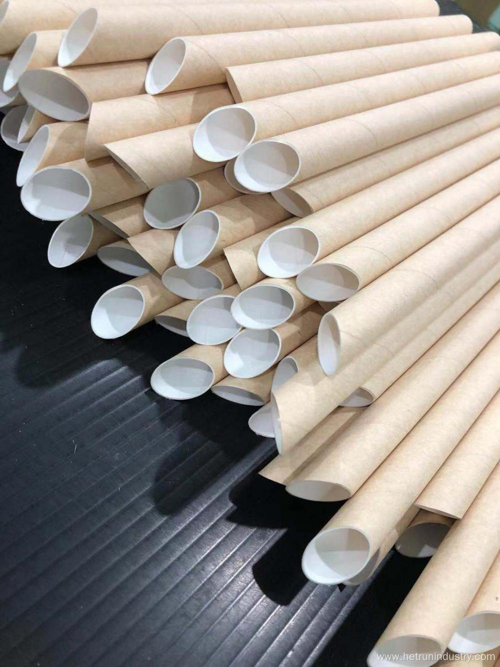 Food grade paper straws with low speed glue