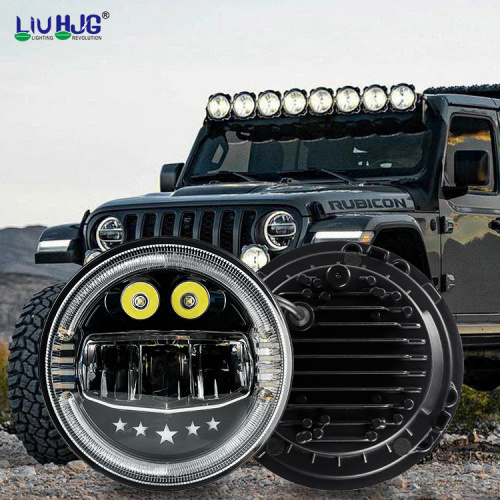 7 Inch LED motorcycle Headlight with Dual Color