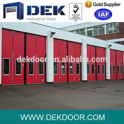 Hot Sale Red Outdoor Folding Door with Glass Windows