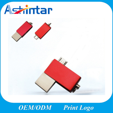 Metal Swivel USB Pendrive Mini USB Stick Waterproof OTG Phone USB Flash Drive