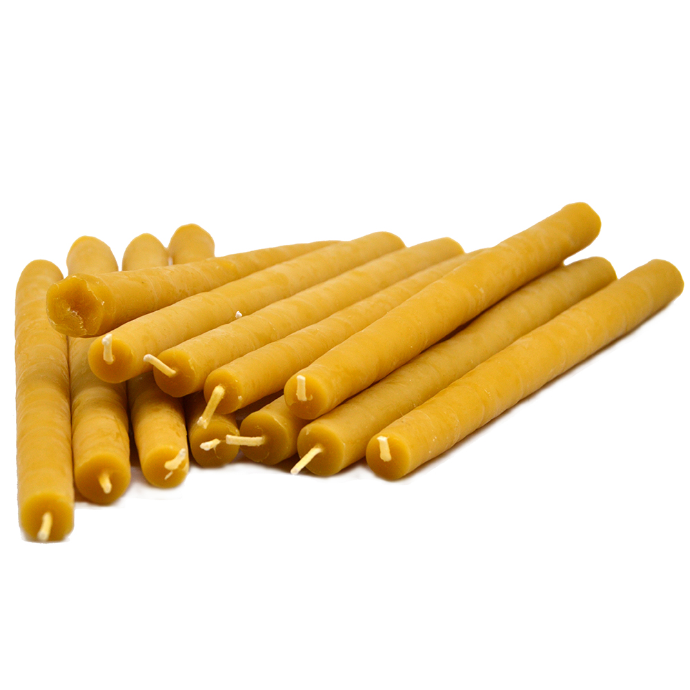 Yellow Blessed Non Toxic Beeswax Taper Candles