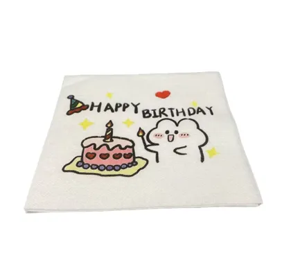 high quality Digital printing technology folded Napkin