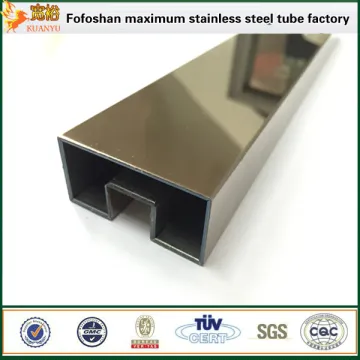 2016 new embossed pvd mirror black rose inox colored pipe stainless steel tubing for glass fitting and handail