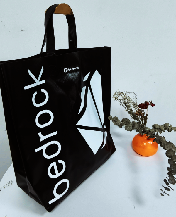 Customized  letter truck tarpaulin PVC totebags