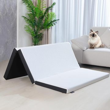 3 Inch Single Tri-Fold Memory Foam Mattress - Cooling Pad for Camping and Guest Beds