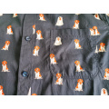 Men Casual Cotton Dogs Prints Long Sleeve Shirt