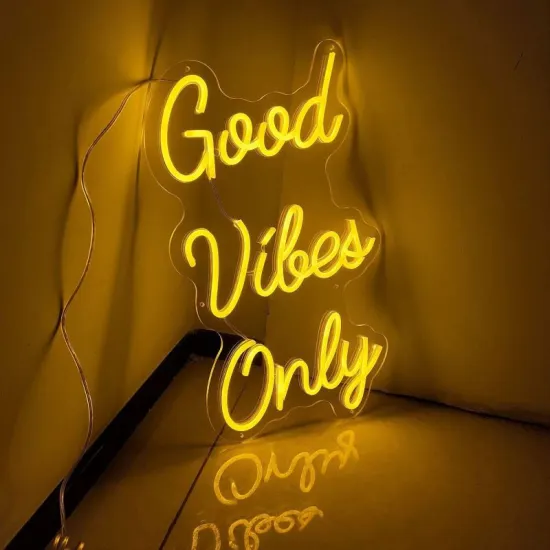 Good Vibes Only: Custom Waterproof LED Neon Signs for Wedding and Birthday Parties