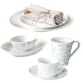 Elegant ceramic tableware with artistic design features