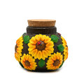 Sunflower Glass Storage Jar