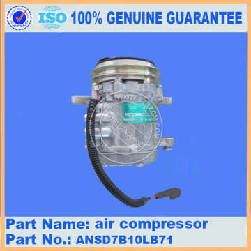 Peças sobressalentes Komatsu PC50MR-2 compressor de ar ANSD7B10LB71 para peças de ar condicionado