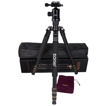 Zomei Q666 Professional Portable Aluminum Tripod Monopod Ball Head for DSLR Cameras