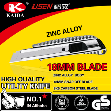 tool cutter 18mm Snap Off Blade Zinc alloy Multipurpose Utility Cutter Knife