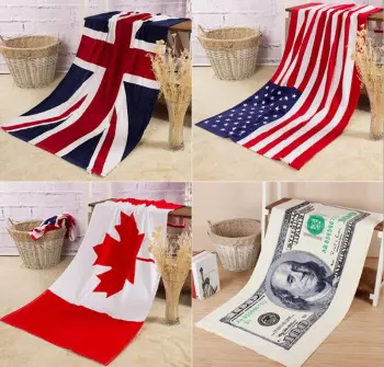 New cotton beach towel bath towel Towel U.S. English Union Europe Dollar towels creative home textile travel use RN305