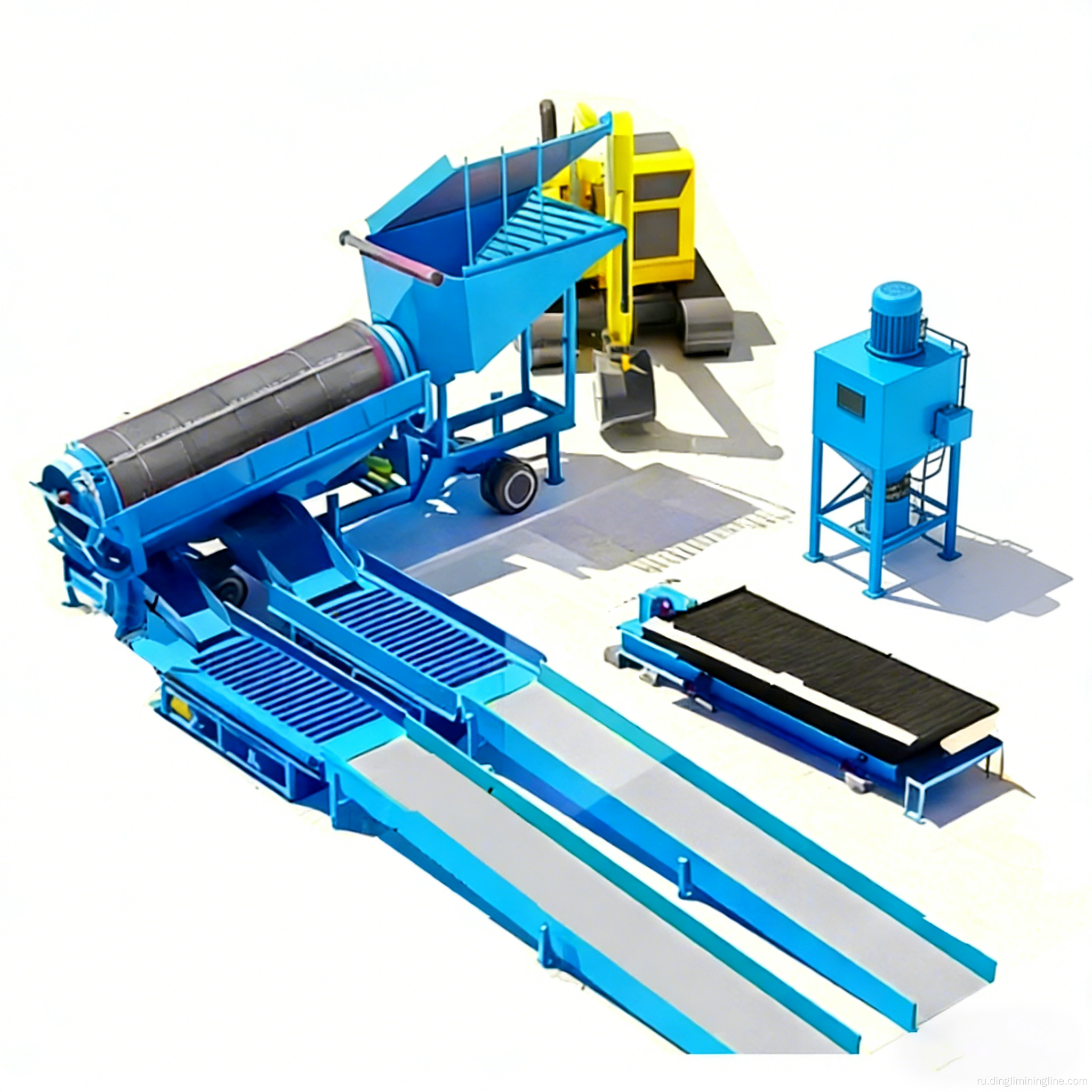 Индивидуальный завод по переработке золота с полным горнодобывающим оборудованием