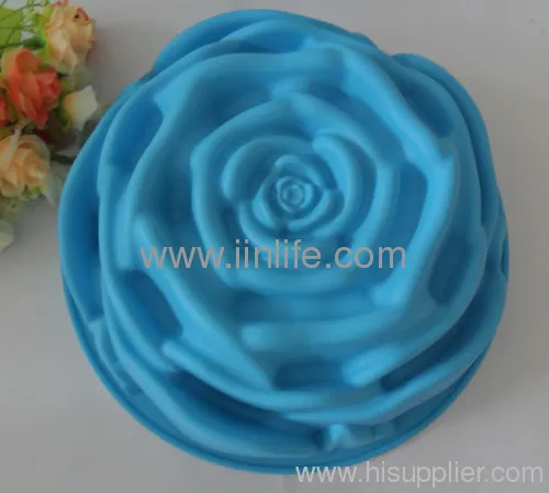 Silicone Rose Flower Shape Bakeware Baking Mold Jelly Cake Pan 