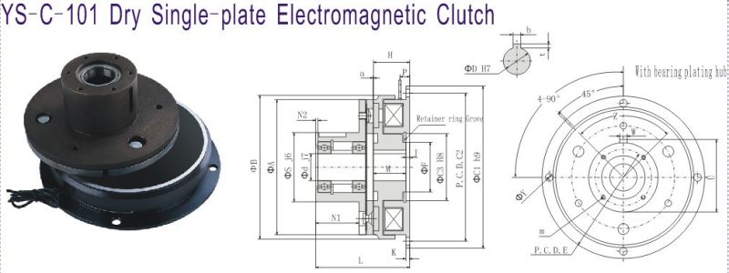 100nm Ys-C-10-101 Dry Single-Plate Electromagnetic Clutch