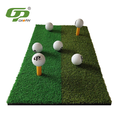 Dual Turf Golf Chipping Mat with Rubber Holder