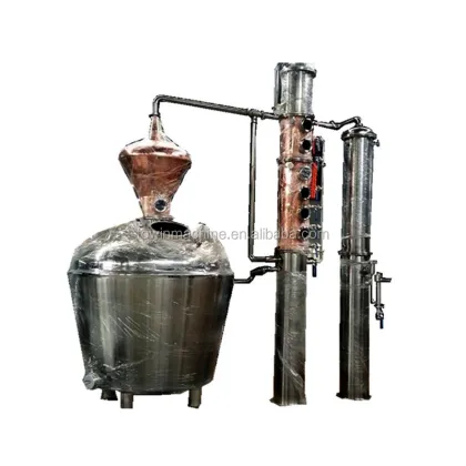 Copper Distiller Moonshine Still 200L Copper Distillation Tower Pot Still