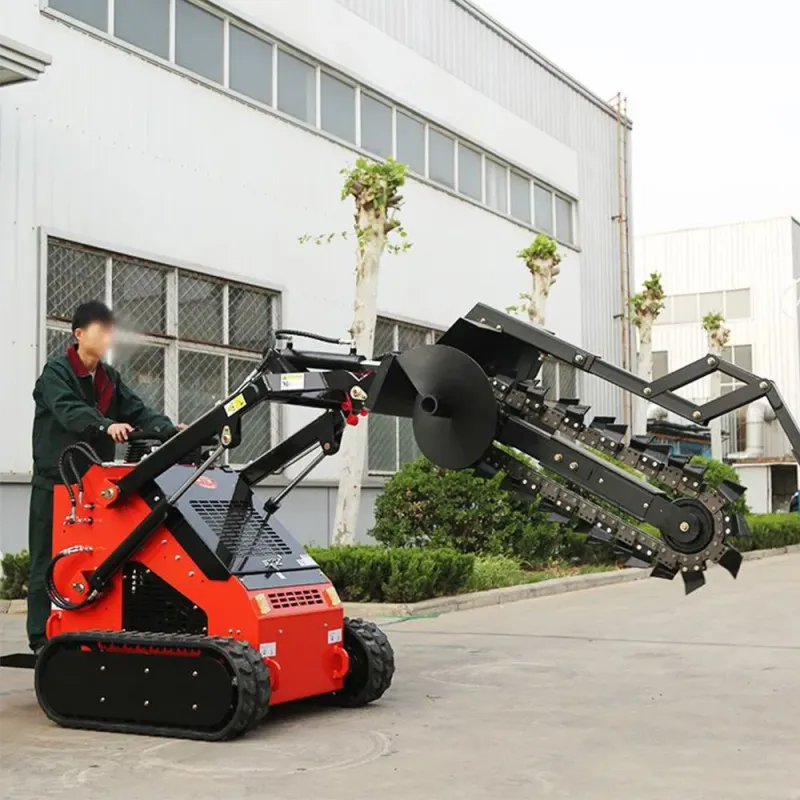 Mini Crawler Backhoe Skid Steer Loader with Attachments