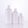 Opal white glass bottle with white lotion pump