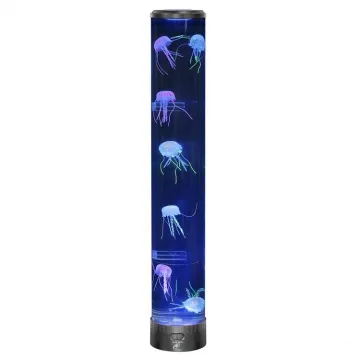 LED Light-Up Jellyfish Design Tube Lava Lamp: Perfect Wedding, Christmas Party, and Holiday Room Decoration