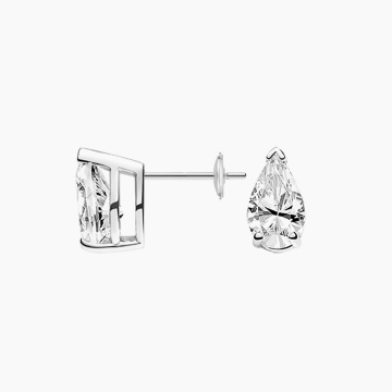 manufactured diamond earrings 10K WG D VVS1 Pear Lab Diamond Studs Manufactory