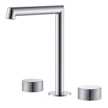 Chrome 3 Hole Deck Mounted Basin Faucet