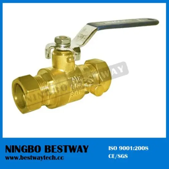 Lead Free Brass Compression Ball Valve with Drain