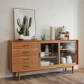 Wood Sideboard with Four Drawers