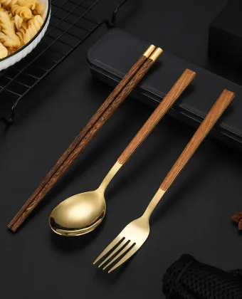 Stainless steel portable tableware