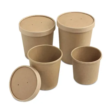 For Wholesales Round soup food kraft paper boxes