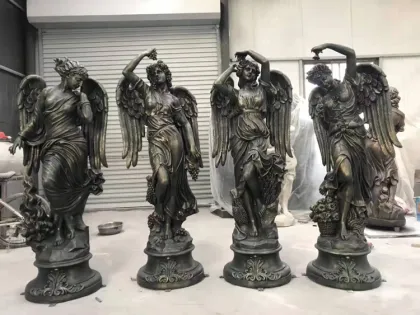 Garden decor resin fiberglass four seasons god sculpture statue